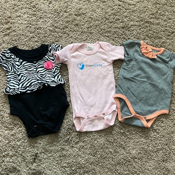 Set of 3 Short Sleeved Onesies - Picture 1 of 7